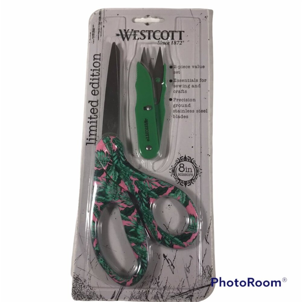 Westcott Limited Edition 2 Piece Green 8” Scissor and Snip New
